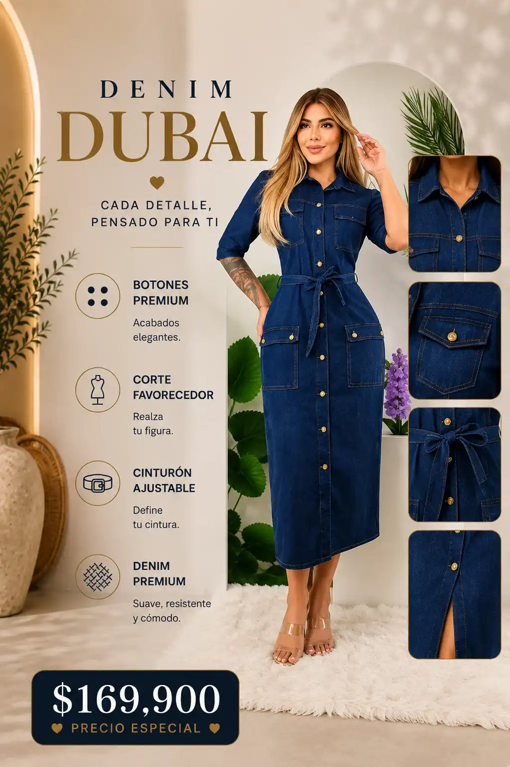 VESTIDO DENIM DUBAI